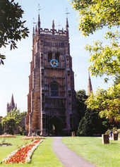 Abbott Lichfield's early sixteenth century bell tower still dominates the Evesham skyline.
