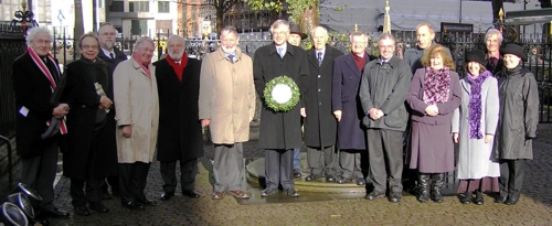 The congregation for the service assembled at the west end of the Abbey