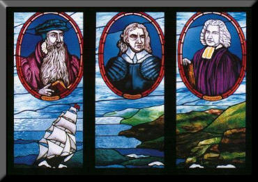 Picture of stained glass window at Cromwell College, Queensland