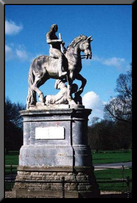 Picture of Viner's statue of Cromwell on horseback
