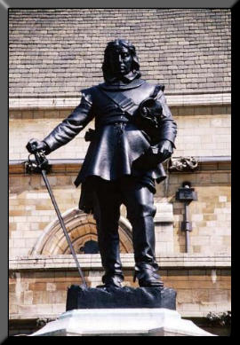 Picture of Cromwell's statue at Westminster